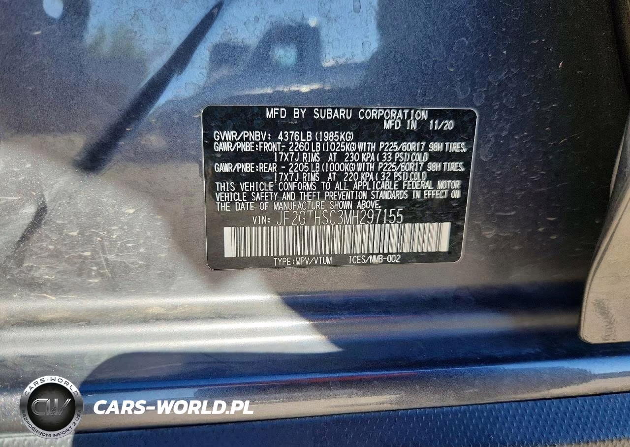 2021 Subaru Crosstrek Sport VIN:JF2GTHSC3MH297155 - 13