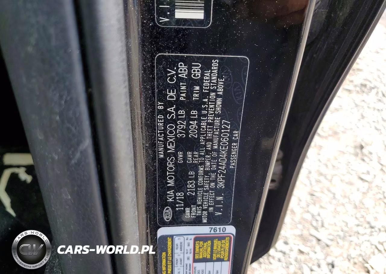 2019 Kia Forte Lxs VIN:3KPF24AD4KE060127 - 12