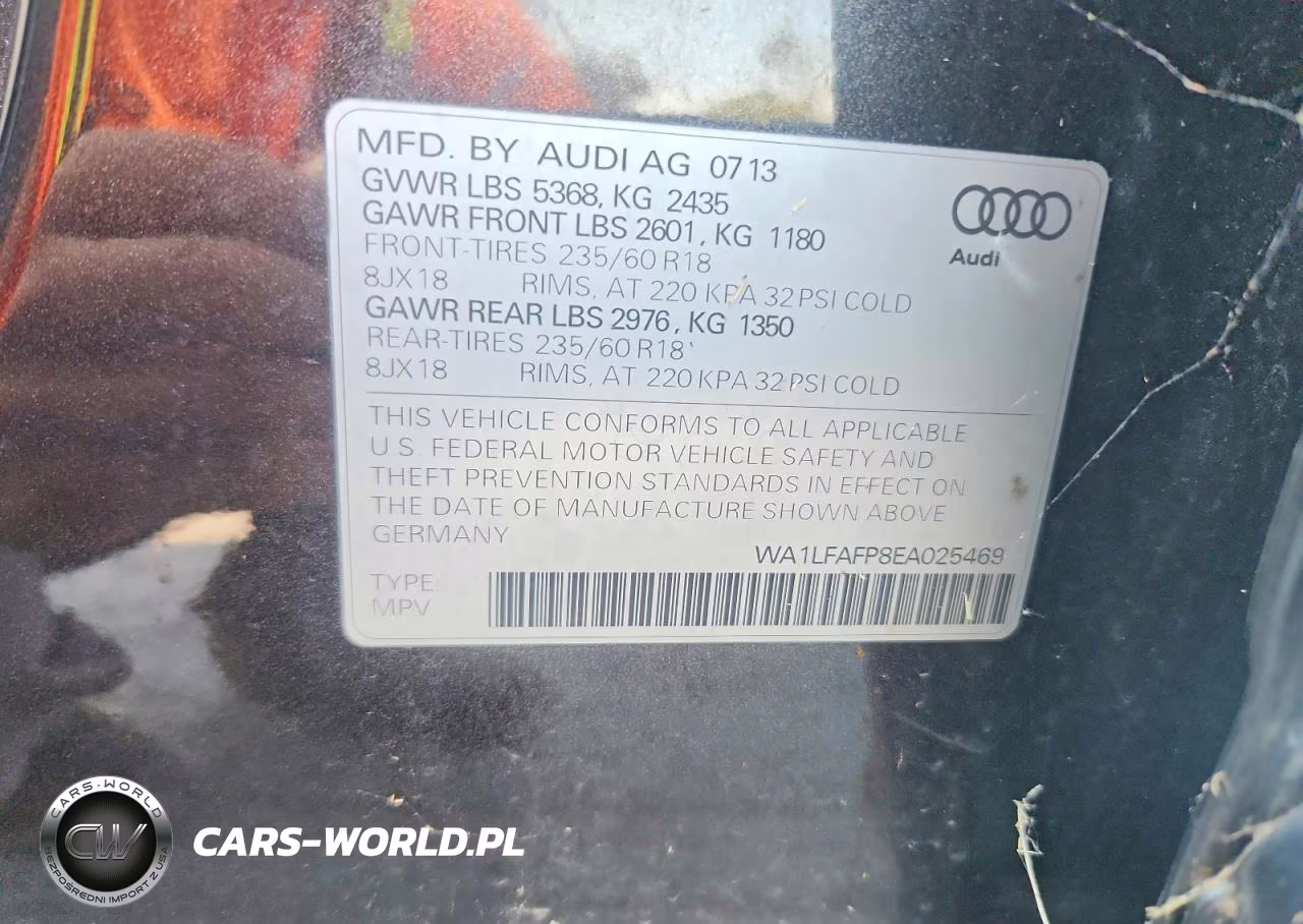 2014 Audi Q5 Premium Plus VIN:WA1LFAFP8EA025469 - 14