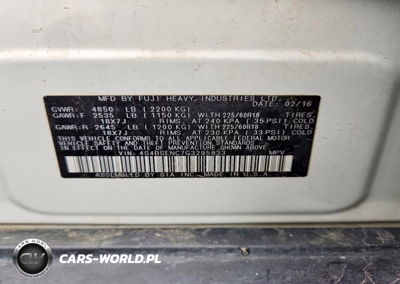 2016 Subaru Outback 3.6R Limited VIN:4S4BSENC7G3295833 - 13