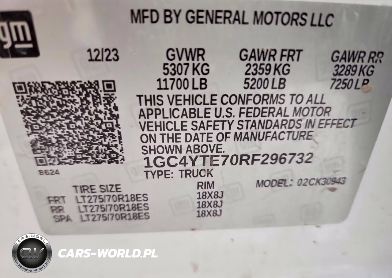 2024 Chevrolet Silverado K3500 Lt VIN:1GC4YTE70RF296732 - 13