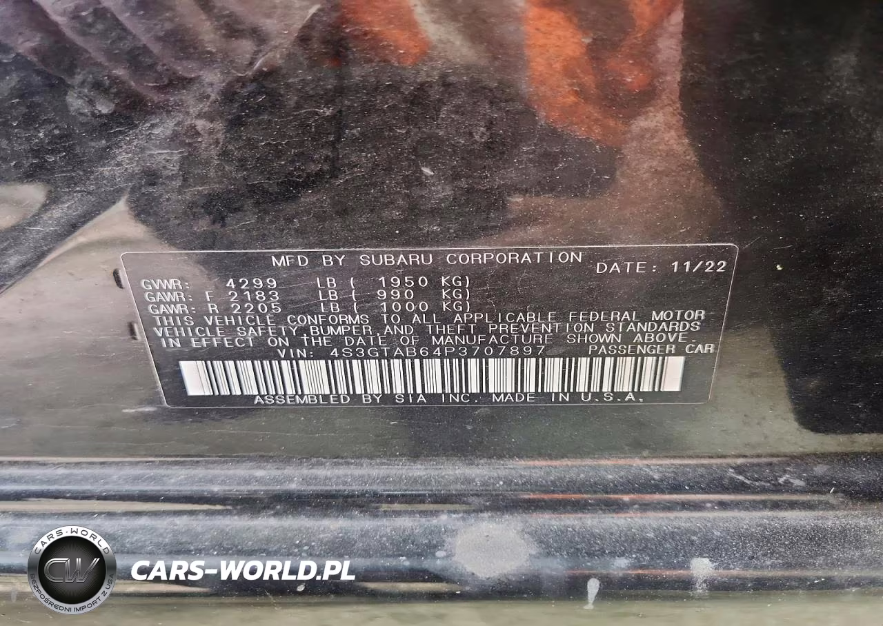 2023 Subaru Impreza VIN:4S3GTAB64P3707897 - 13