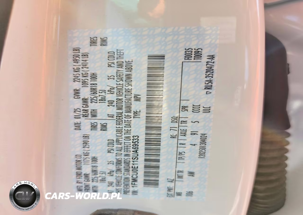 2025 Ford Escape VIN:1FMCU0E11SUA69533 - 14