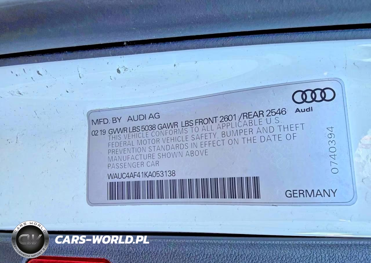 2019 Audi S4 Prestige VIN:WAUC4AF41KA053138 - 10