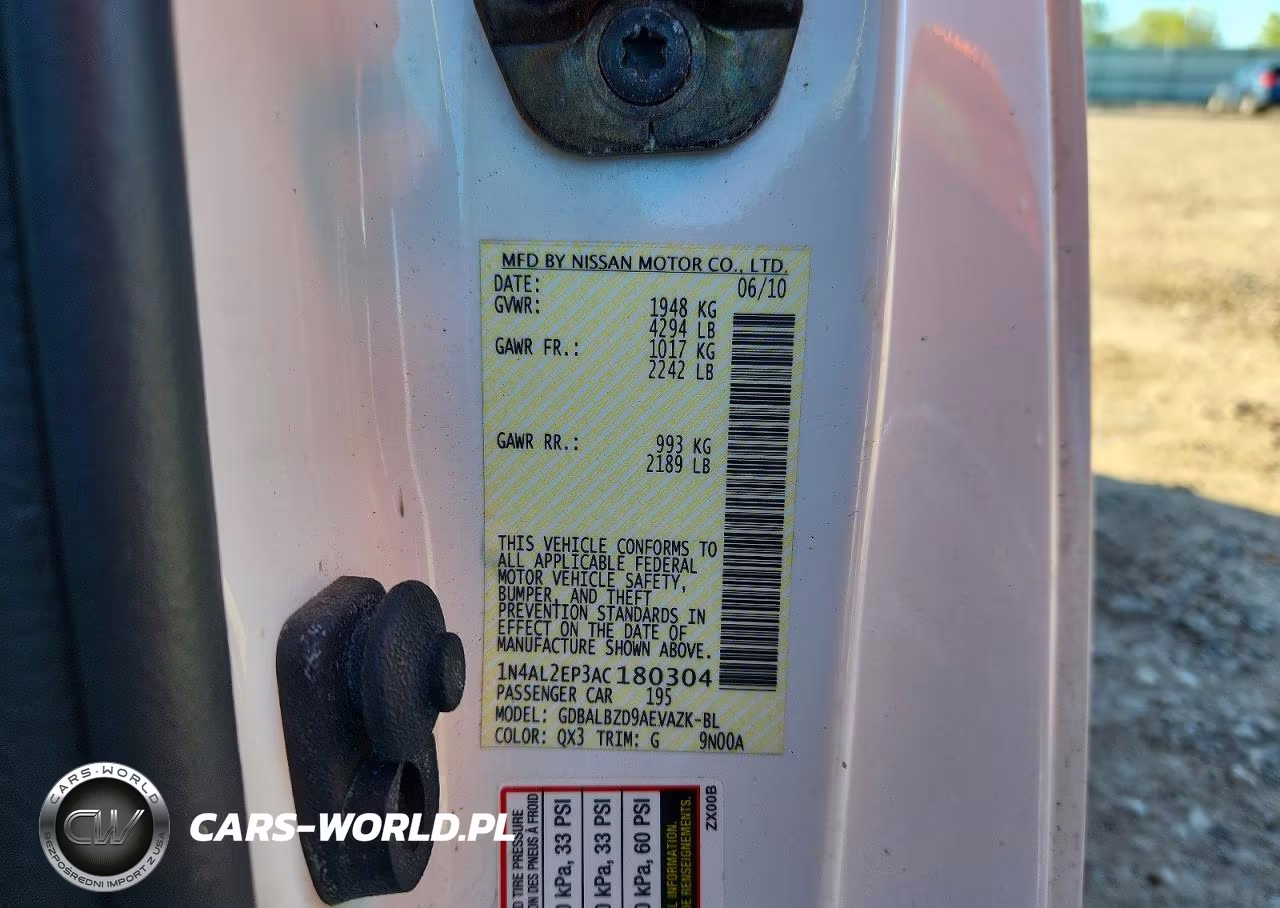 2010 Nissan Altima 2.5 S VIN:1N4AL2EP3AC180304 - 12