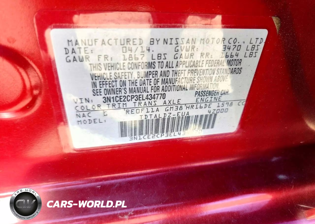 2014 Nissan Versa Note S VIN:3N1CE2CP3EL434770 - 12