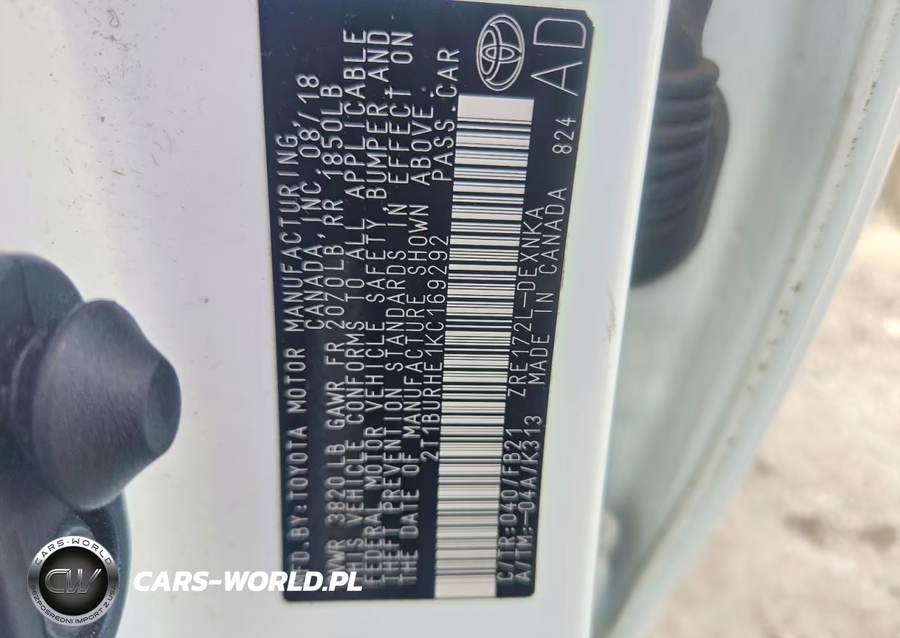 2019 Toyota Corolla Le VIN:2T1BURHE1KC169292 - 13