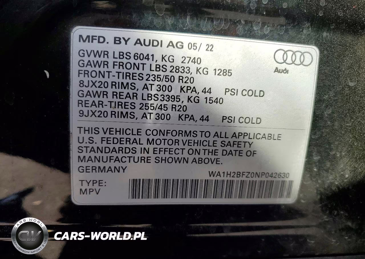2022 Audi Q4 E-Tron Premium Plus VIN:WA1H2BFZ0NP042630 - 13