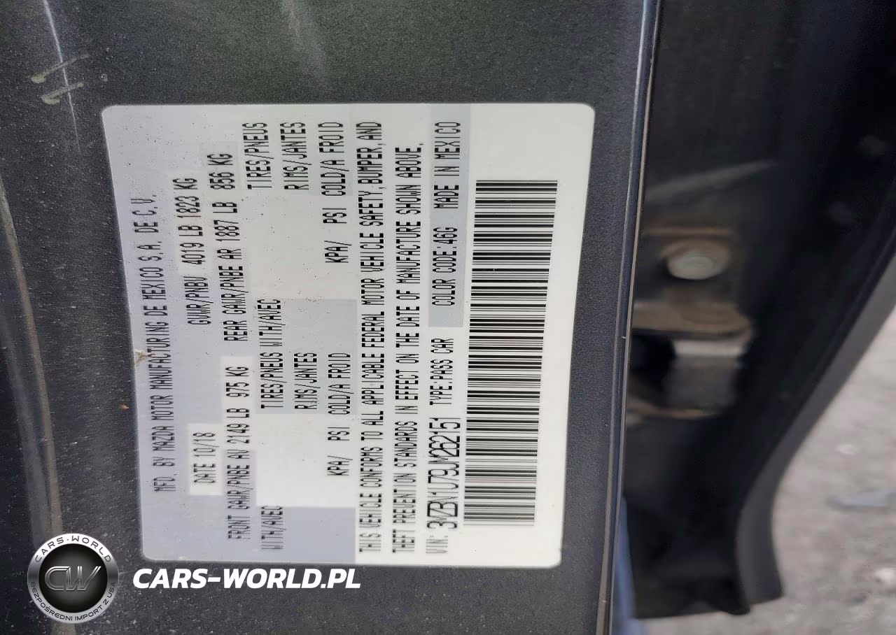 2018 Mazda 3 Sport VIN:3MZBN1U79JM262151 - 12