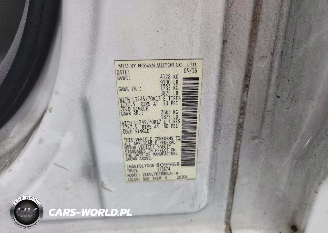 2016 Nissan Nv 2500 Hd Sv VIN:1N6BF0LY0GN809968 - 13