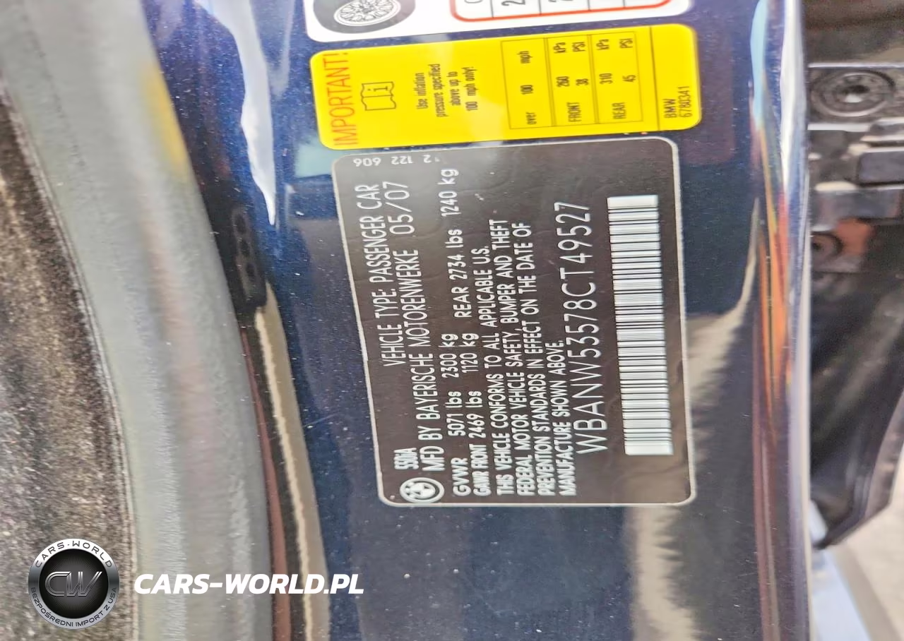 2008 BMW 550I VIN:WBANW53578CT49527 - 12