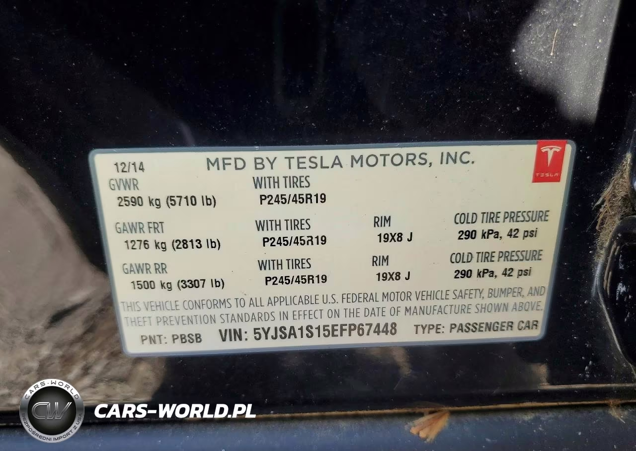 2014 Tesla Model S VIN:5YJSA1S15EFP67448 - 12