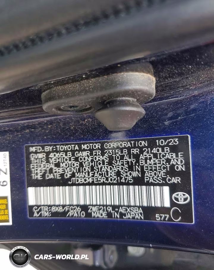 2024 Toyota Corolla Hybrid Se VIN:JTDBCMFE5RJ021475 - 12