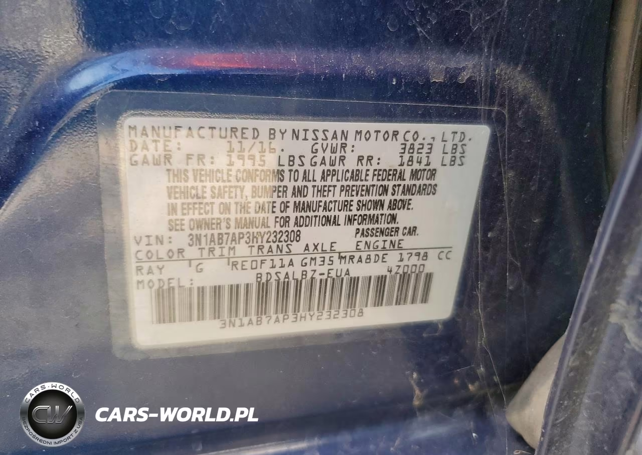 2017 Nissan Sentra S VIN:3N1AB7AP3HY232308 - 12