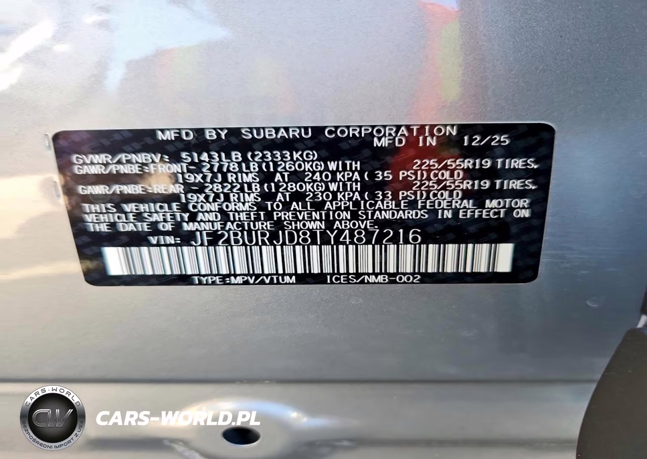 2026 Subaru Outback Touring Xt VIN:JF2BURJD8TY487216 - 14
