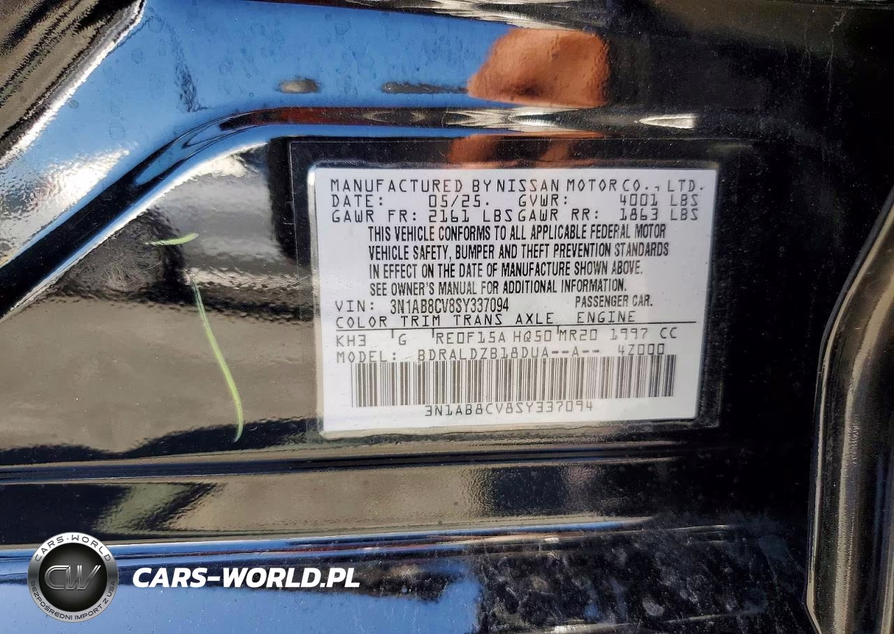 2025 Nissan Sentra Sv VIN:3N1AB8CV8SY337094 - 12