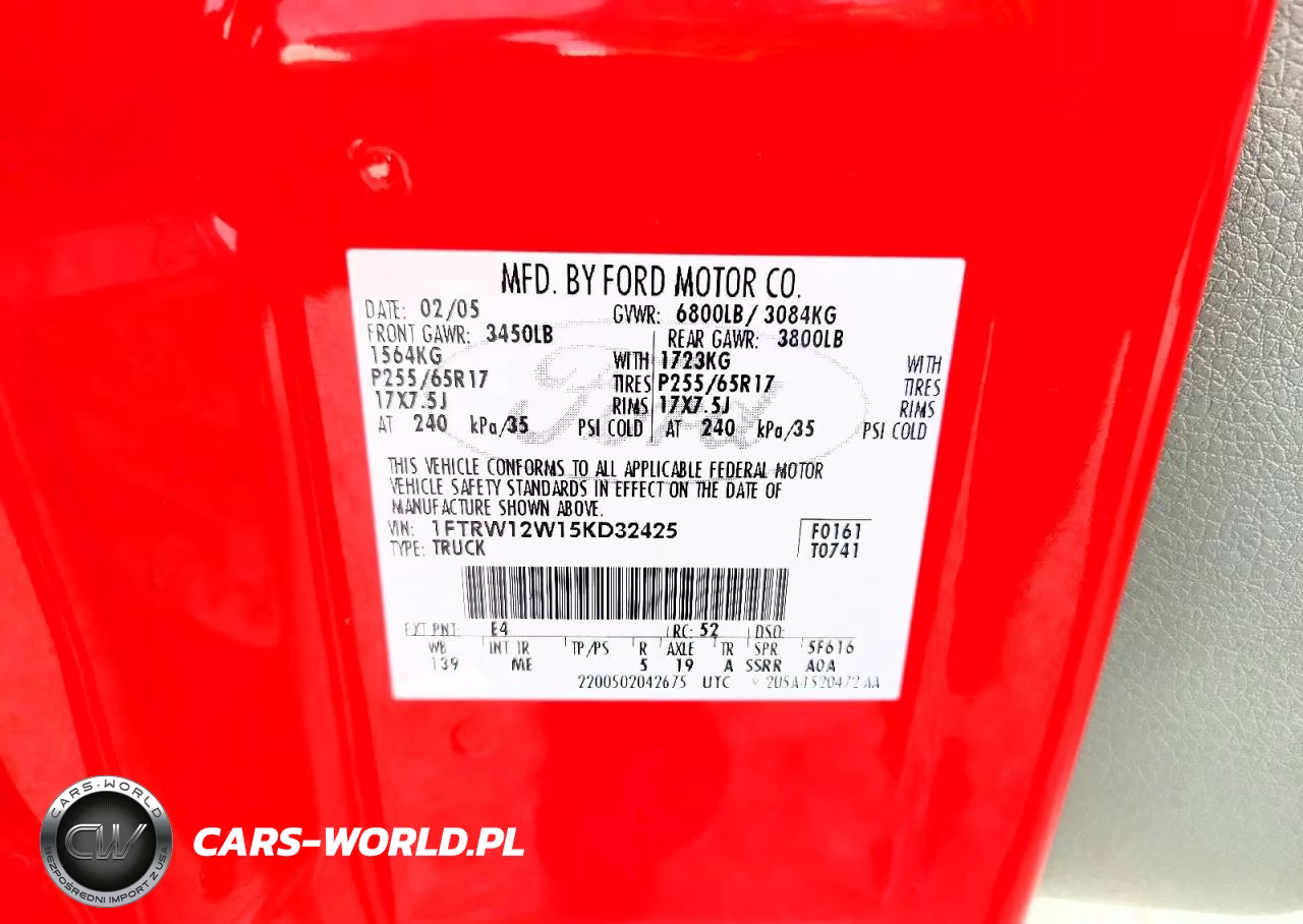 2005 Ford F150 Supercrew VIN:1FTRW12W15KD32425 - 12