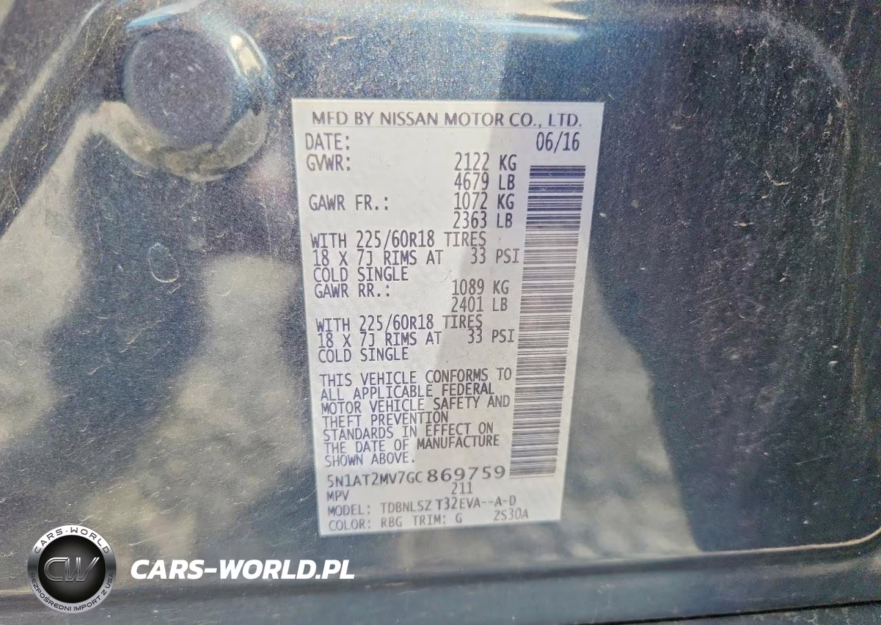 2016 Nissan Rogue VIN:5N1AT2MV7GC869759 - 12