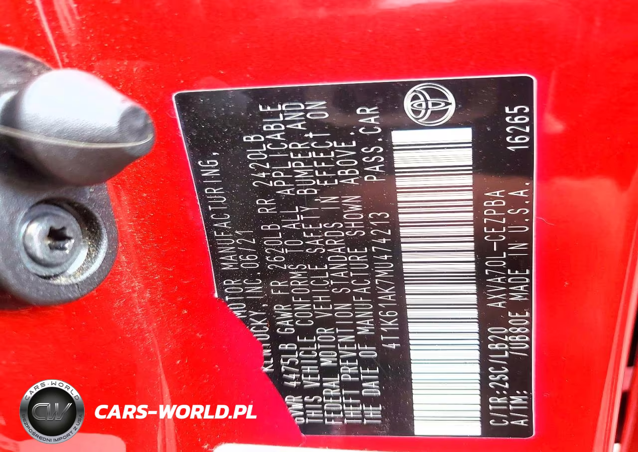 2021 Toyota Camry Xse VIN:4T1K61AK7MU474213 - 12