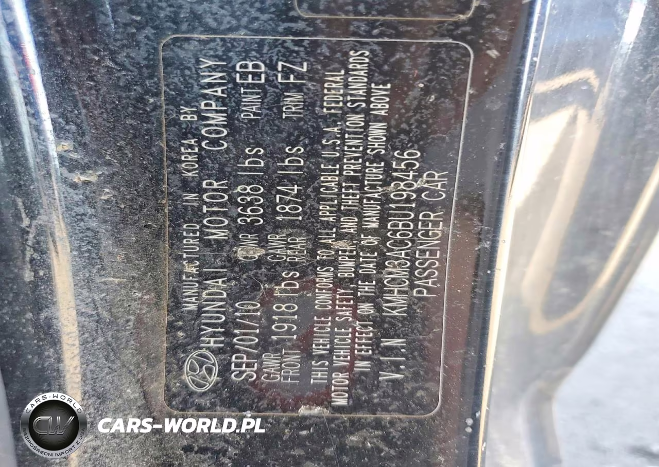 2011 Hyundai Accent Gs VIN:KMHCM3AC6BU198456 - 12