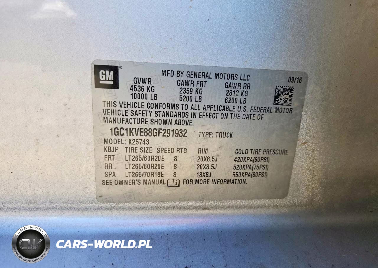 2016 Chevrolet Silverado K2500 Heavy Duty Lt VIN:1GC1KVE88GF291932 - 12