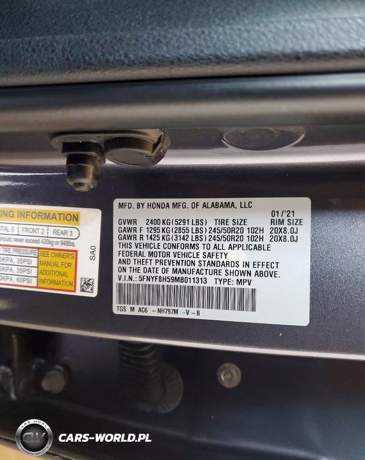 2021 Honda Passport Exl VIN:5FNYF8H59MB011313 - 14