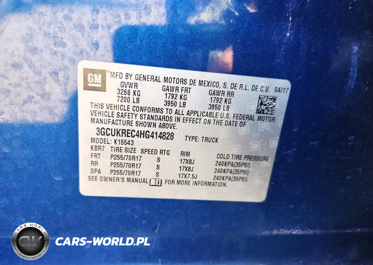 2017 Chevrolet Silverado K1500 Lt VIN:3GCUKREC4HG414828 - 12