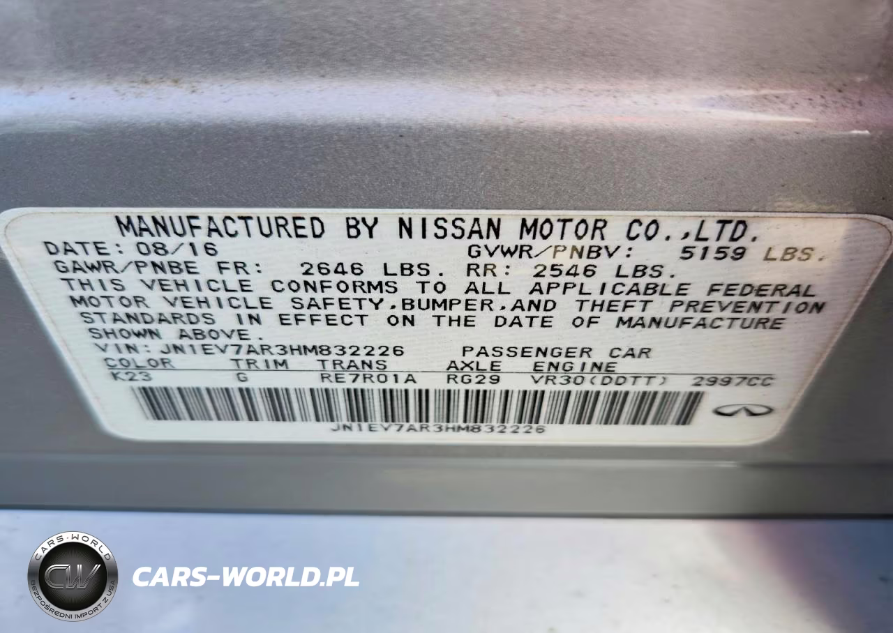 2017 Infiniti Q50 3.0T Premium VIN:JN1EV7AR3HM832226 - 12