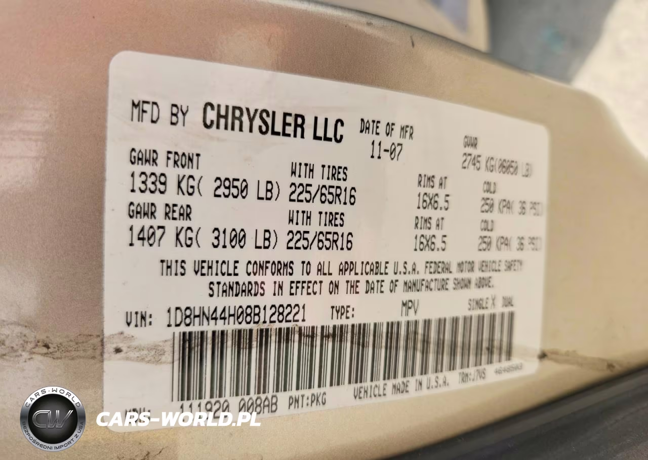 2008 Dodge Grand Caravan Se VIN:1D8HN44H08B128221 - 13