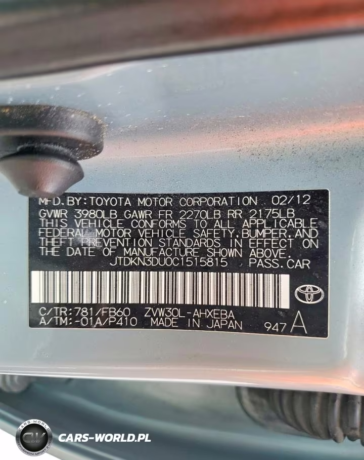 2012 Toyota Prius Three VIN:JTDKN3DU0C1515815 - 12