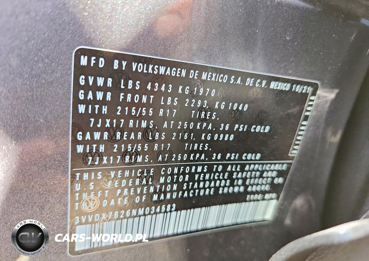 2022 Volkswagen Taos S VIN:3VVDX7B26NM034583 - 13
