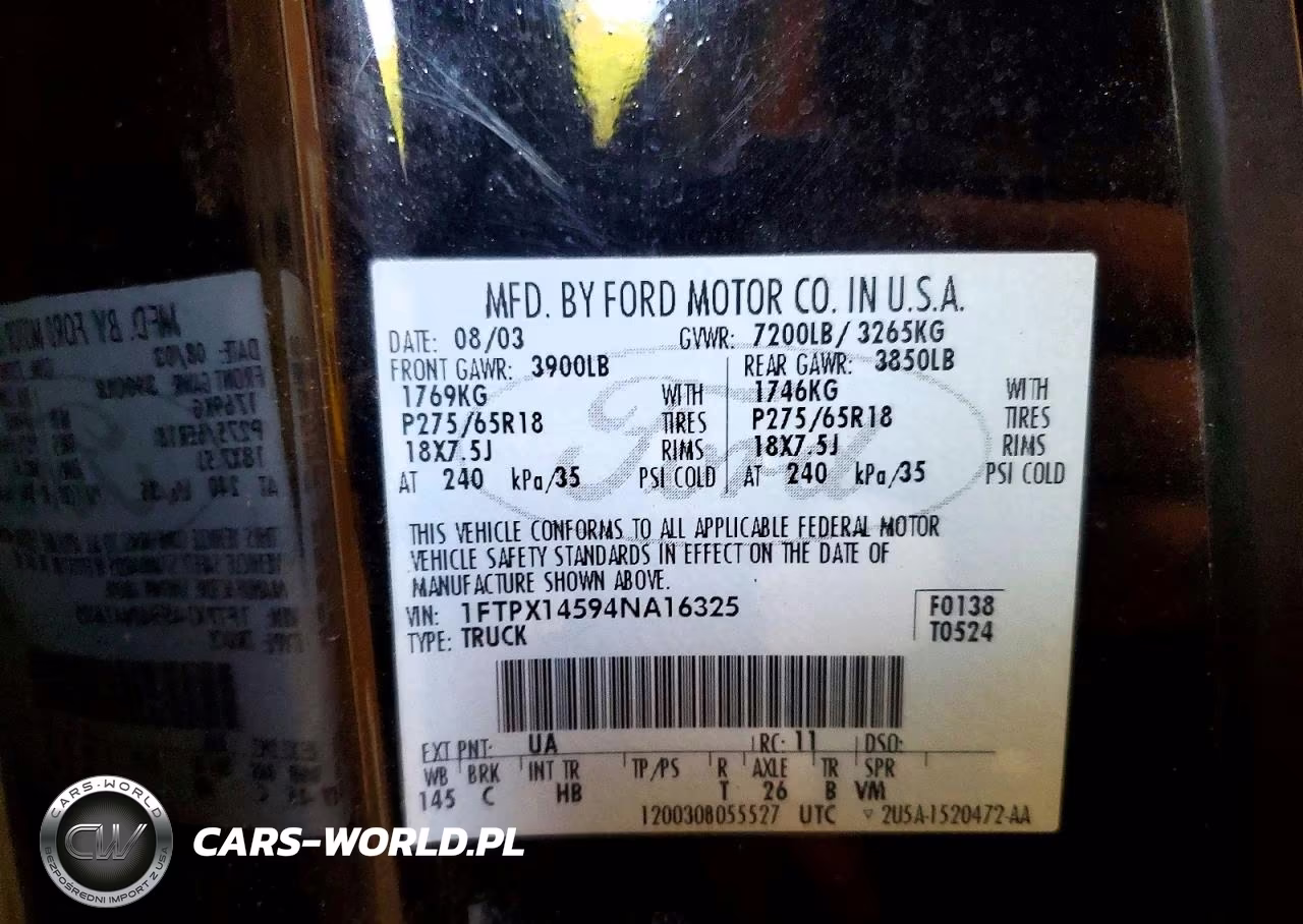 2004 Ford F150 VIN:1FTPX14594NA16325 - 12
