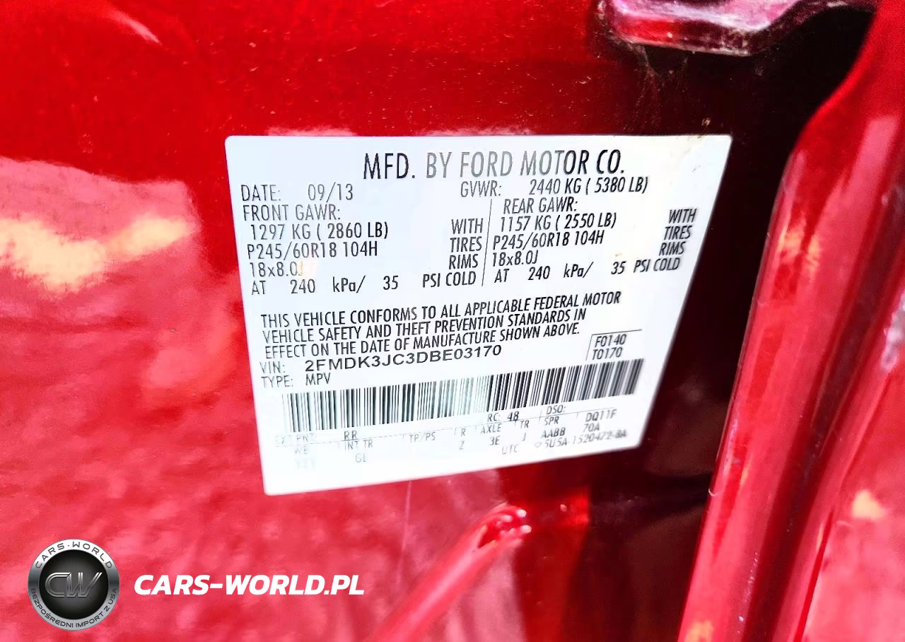 2013 Ford Edge Sel VIN:2FMDK3JC3DBE03170 - 13