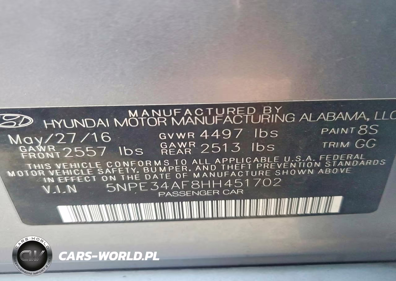 2017 Hyundai Sonata Sport VIN:5NPE34AF8HH451702 - 12