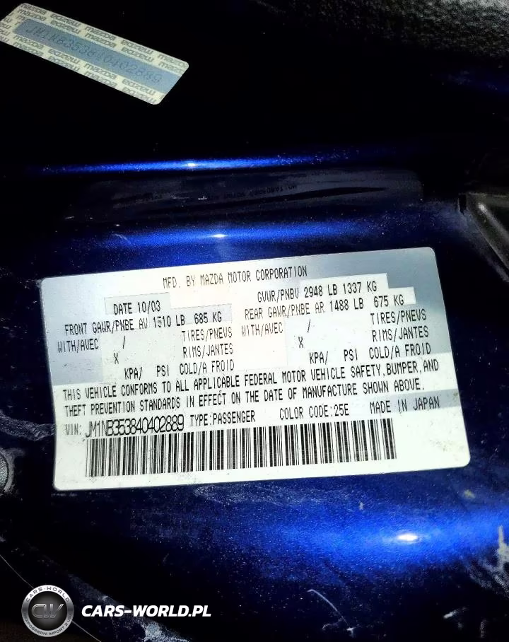 2004 Mazda Mx-5 Miata Base VIN:JM1NB353840402889 - 12
