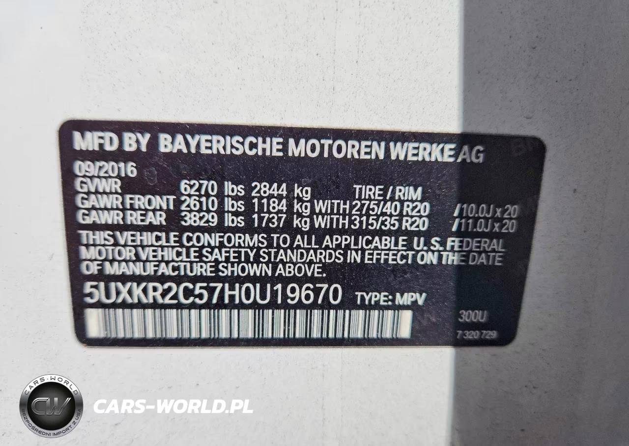 2017 BMW X5 Sdrive35I VIN:5UXKR2C57H0U19670 - 13