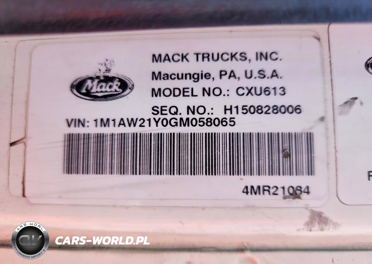 2016 Mack Cxu613 Semi Truck VIN:1M1AW21Y0GM058065 - 12