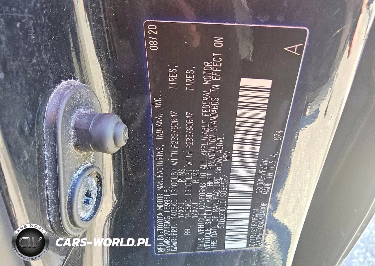 2020 Toyota Sienna L VIN:5TDZZ3DC0LS085572 - 14