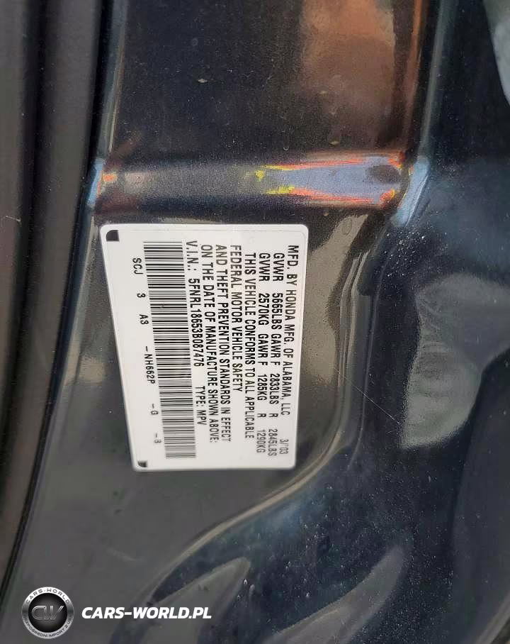 2003 Honda Odyssey Ex VIN:5FNRL18653B087476 - 13