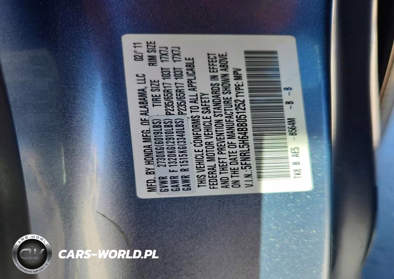2011 Honda Odyssey Exl VIN:5FNRL5H64BB051252 - 12