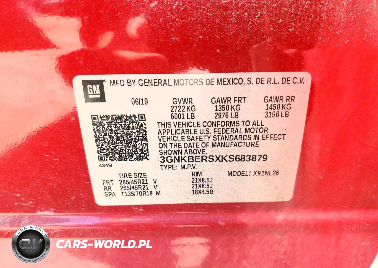 2019 Chevrolet Blazer Rs VIN:3GNKBERSXKS683879 - 13