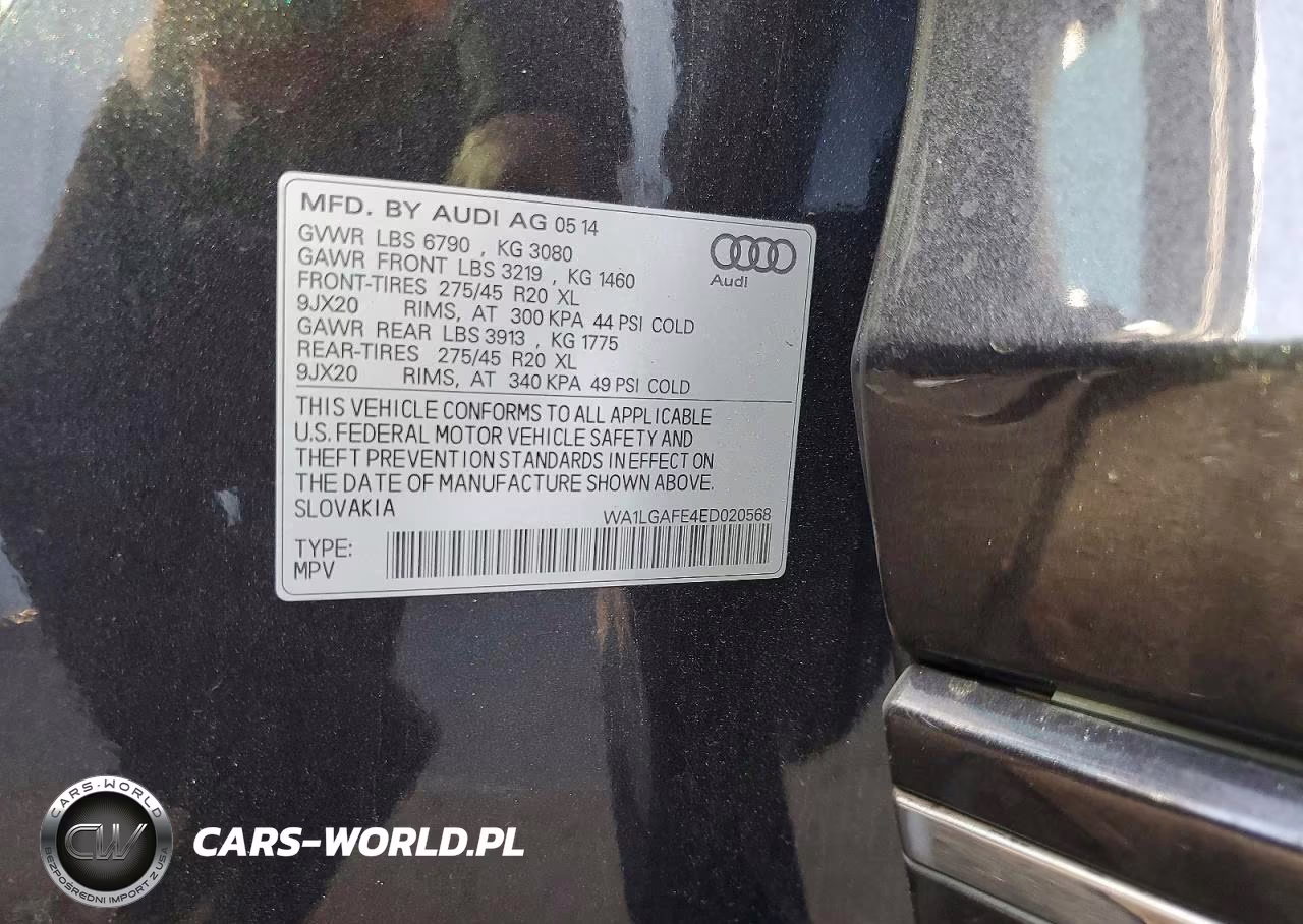 2014 Audi Q7 Premium Plus VIN:WA1LGAFE4ED020568 - 13