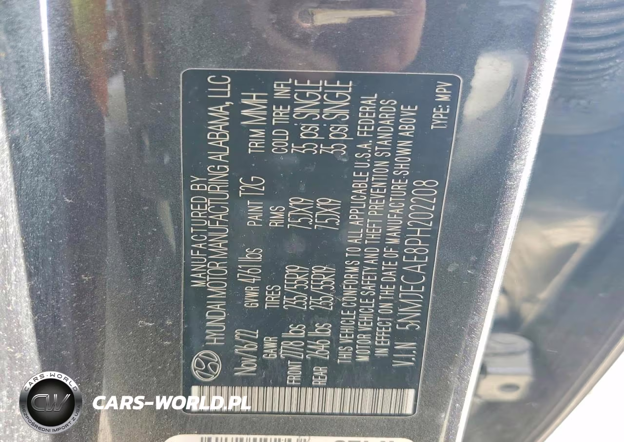 2023 Hyundai Tucson Limited VIN:5NMJECAE8PH202208 - 13