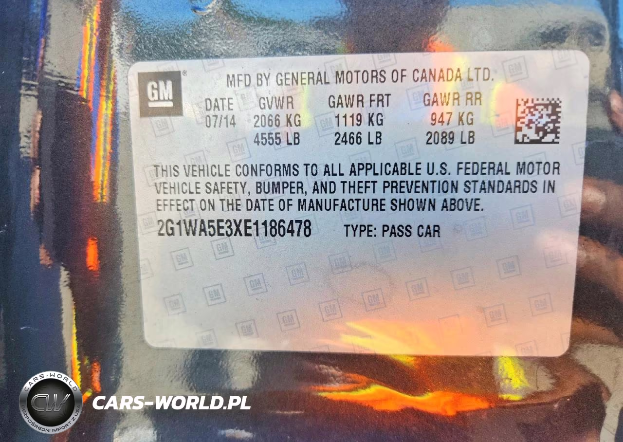 2014 Chevrolet Impala Limited Ls VIN:2G1WA5E3XE1186478 - 12