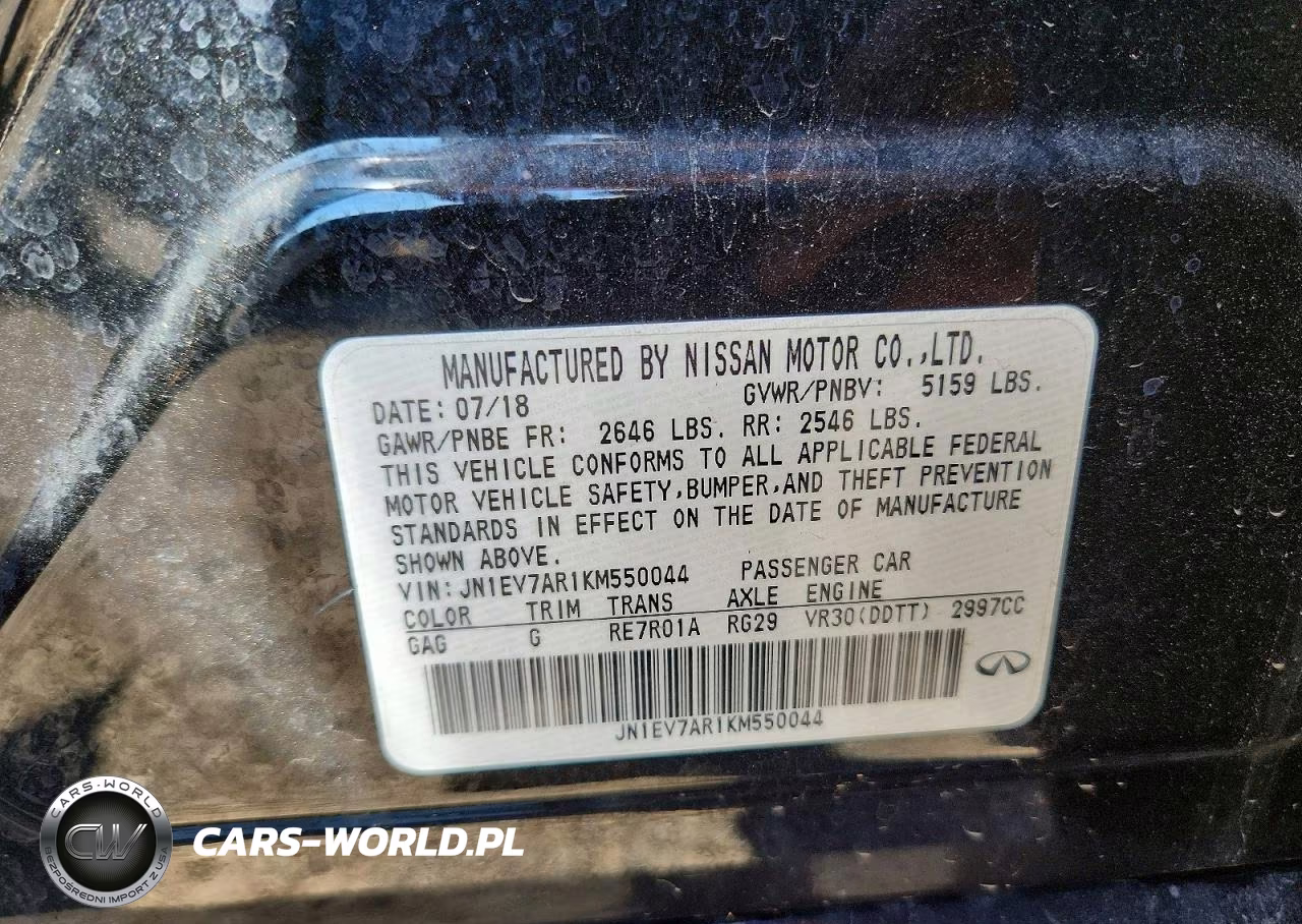 2019 Infiniti Q50 3.0T Luxe VIN:JN1EV7AR1KM550044 - 12