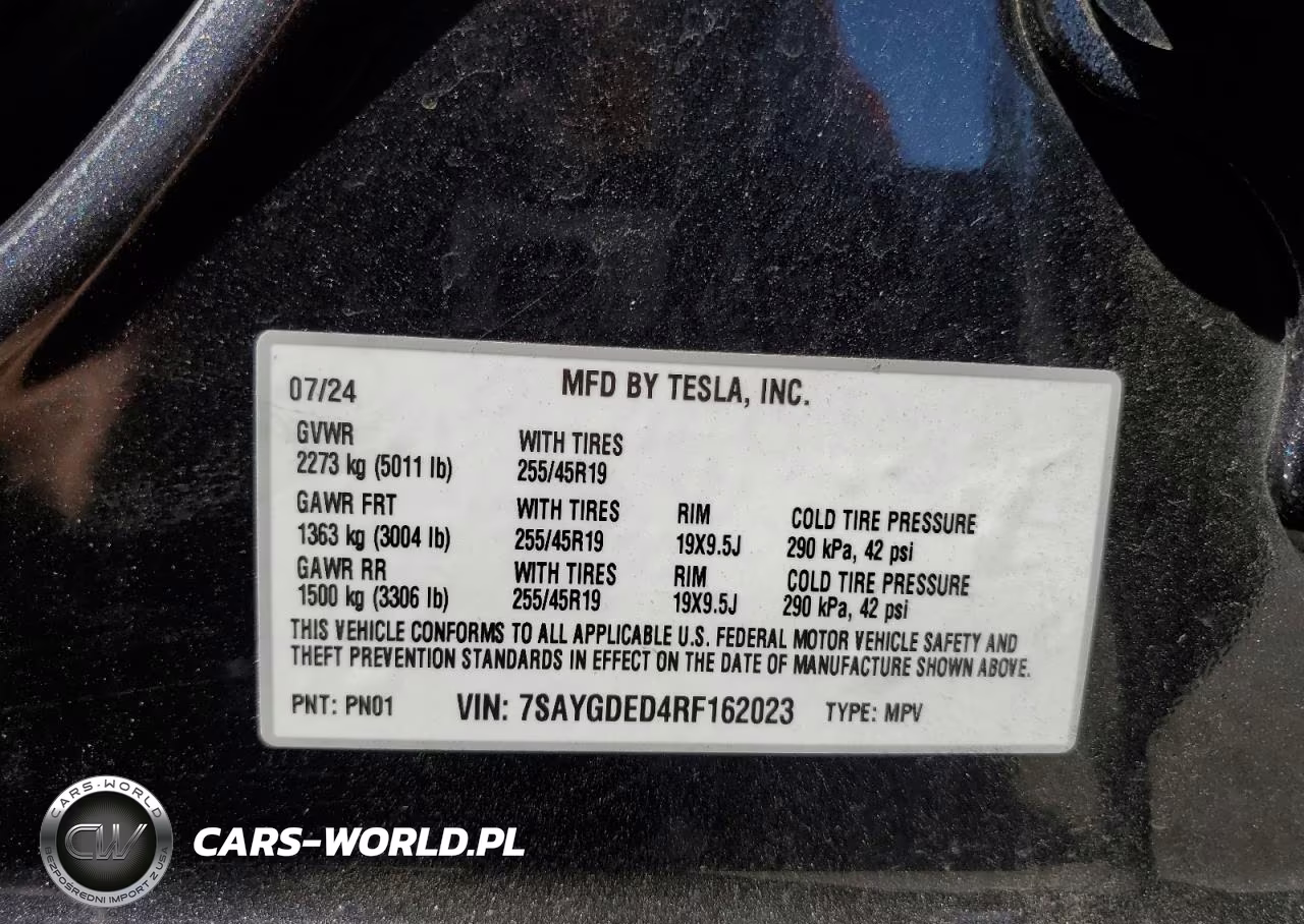 2024 Tesla Model Y VIN:7SAYGDED4RF162023 - 12