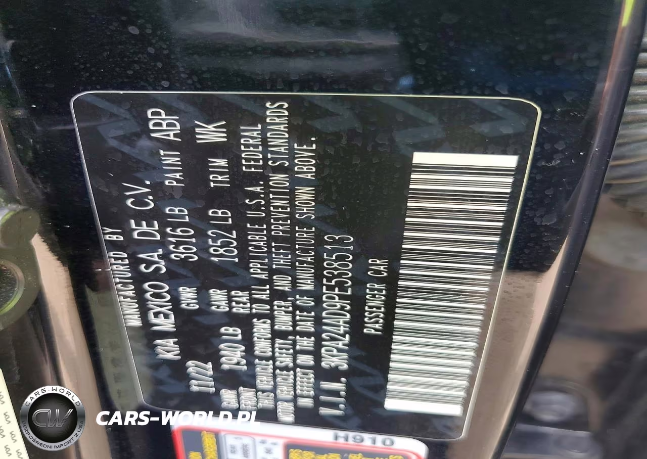 2023 Kia Rio Lx VIN:3KPA24AD9PE538513 - 12