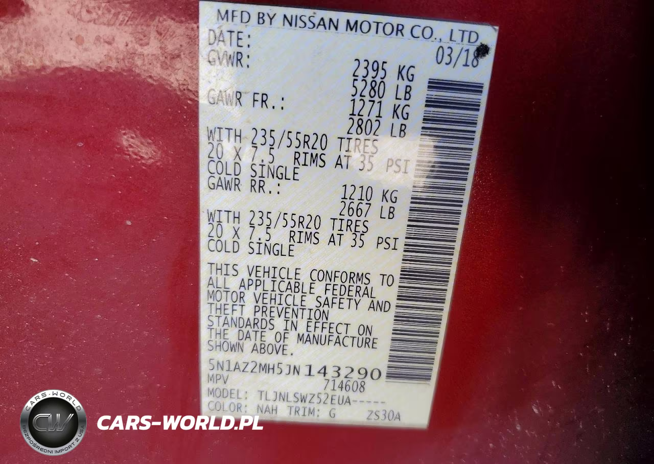 2018 Nissan Murano Platinum VIN:5N1AZ2MH5JN143290 - 14