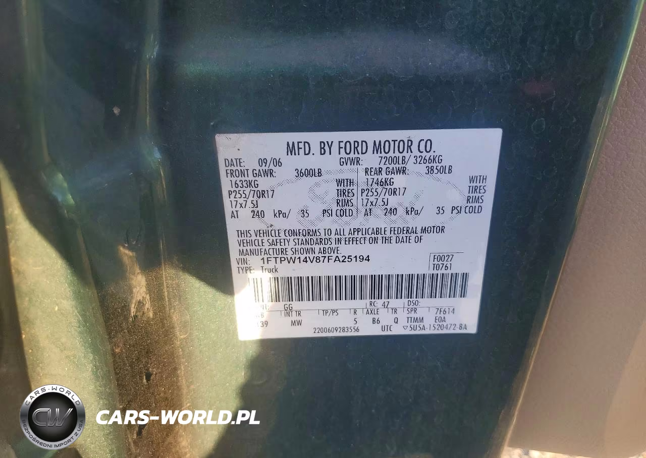 2007 Ford F150 Supercrew VIN:1FTPW14V87FA25194 - 12