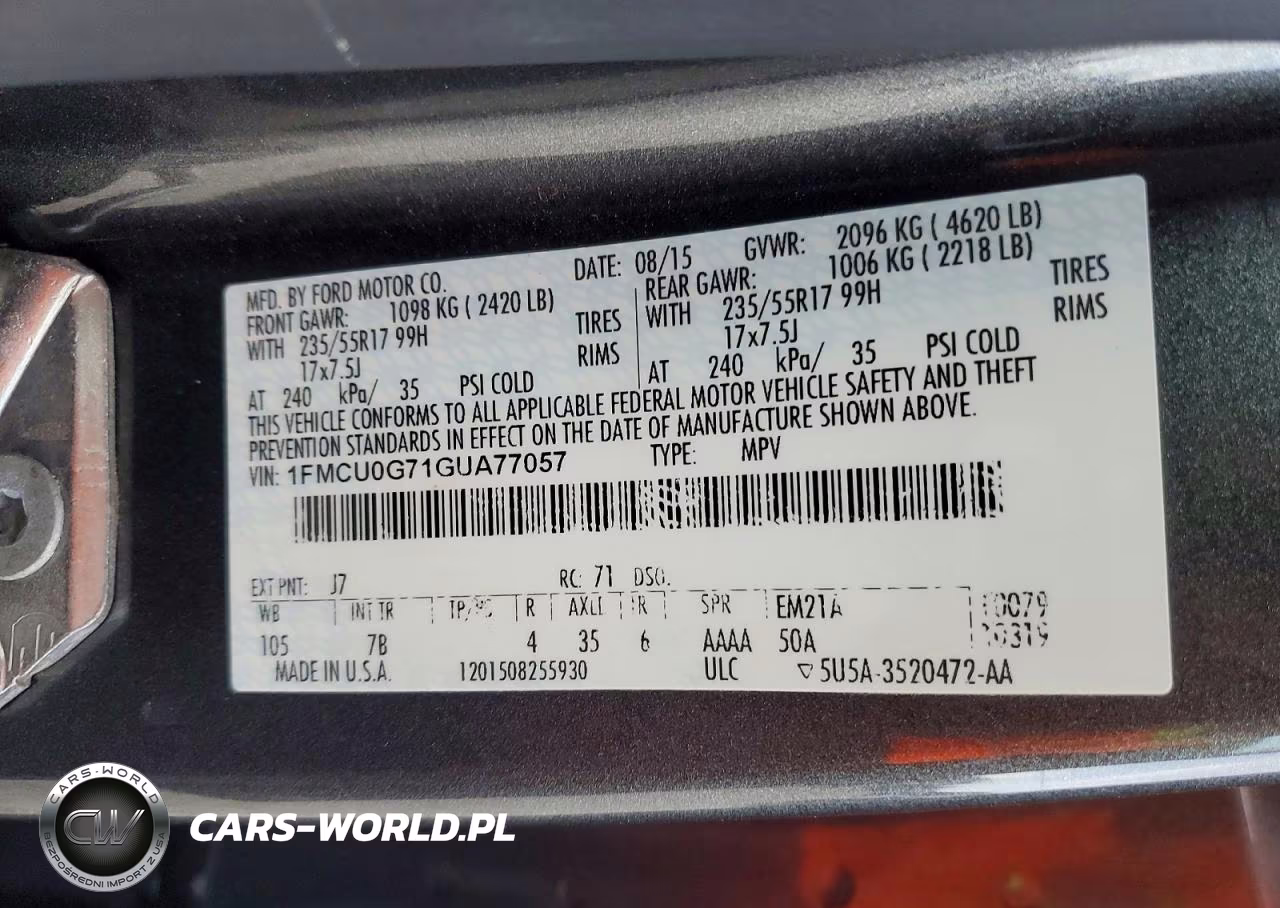 2016 Ford Escape Se VIN:1FMCU0G71GUA77057 - 13